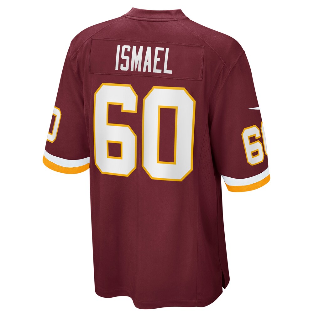 W.Football Team #60 Keith Ismael Burgundy MIKSHPS Game Player Jersey