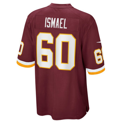 W.Football Team #60 Keith Ismael Burgundy MIKSHPS Game Player Jersey