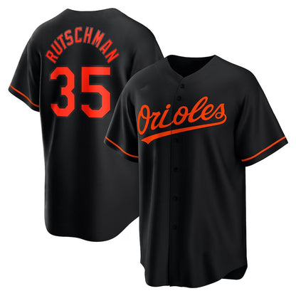 Baltimore Orioles #35 Adley Rutschman Black MIKSHPS Alternate Replica Player Jersey
