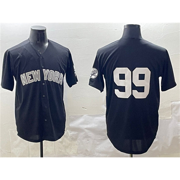 New York Yankees #99 Aaron Judge Black MIKSHPS Cool Base Stitched Jersey