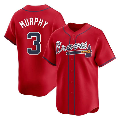 Atlanta Braves #3 Dale Murphy Player Red MIKSHPS Limited Home Game Stitched Jerseys
