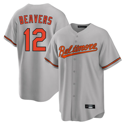 Baltimore Orioles #12 Dylan Beavers Player Gray MIKSHPS Home Game Stitched Jerseys