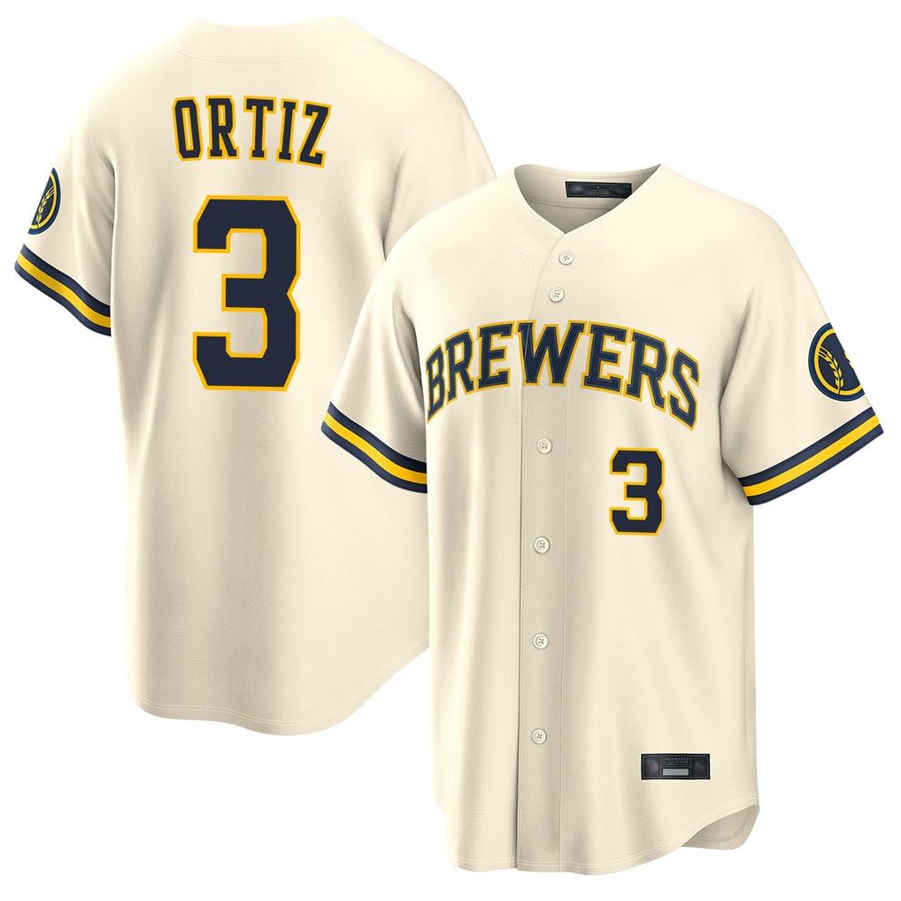 Milwaukee Brewers #3 Joey Ortiz Player Cream MIKSHPS Home Limited Stitched Jerseys