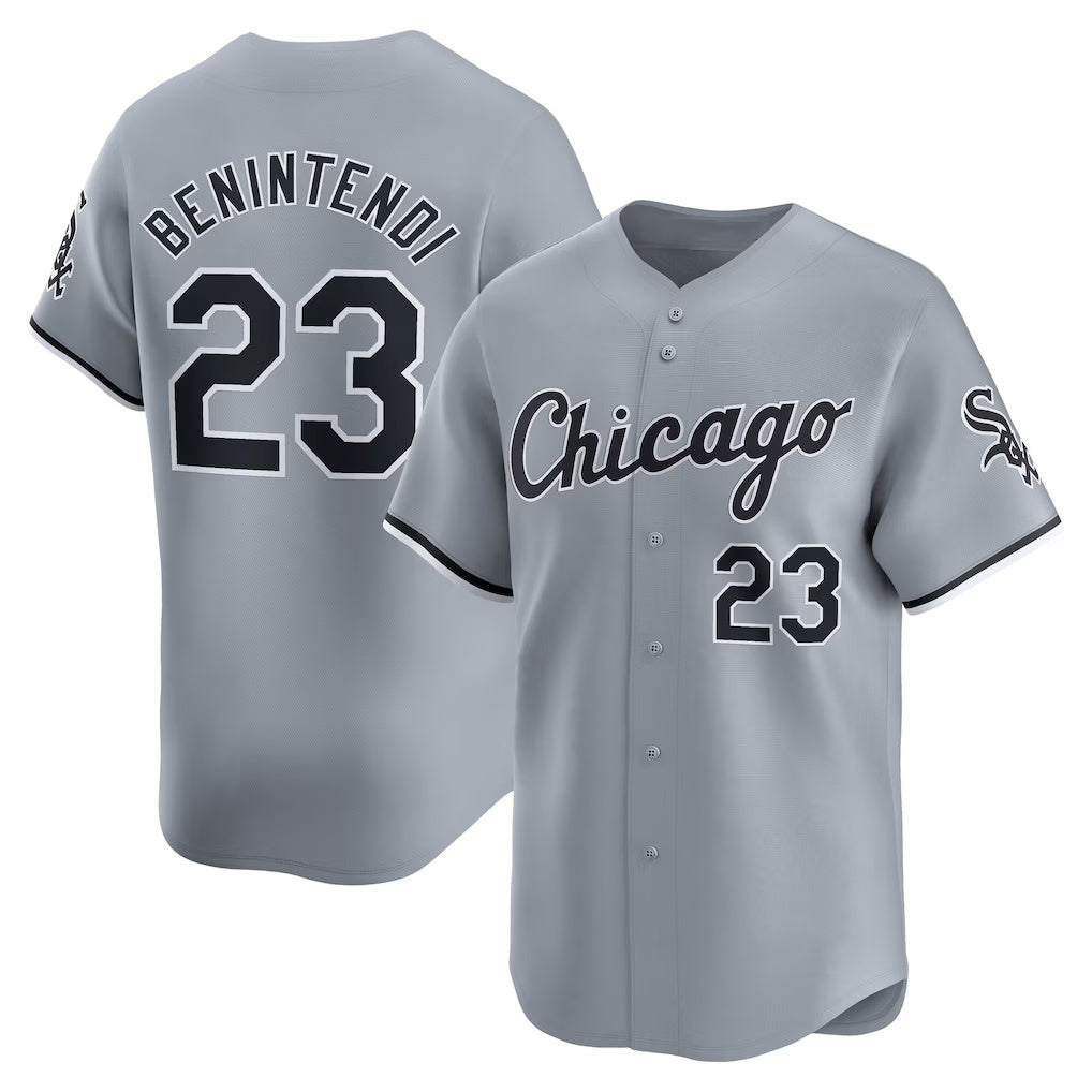 Chicago White Sox #23 Andrew Benintendi White MIKSHPS Road Limited Player Jersey