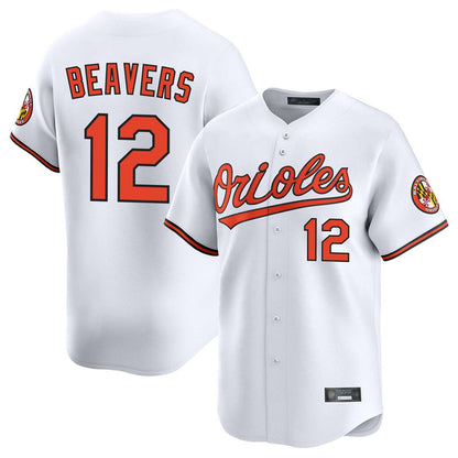 Baltimore Orioles #12 Dylan Beavers Player White MIKSHPS Limited Home Game Stitched Jerseys