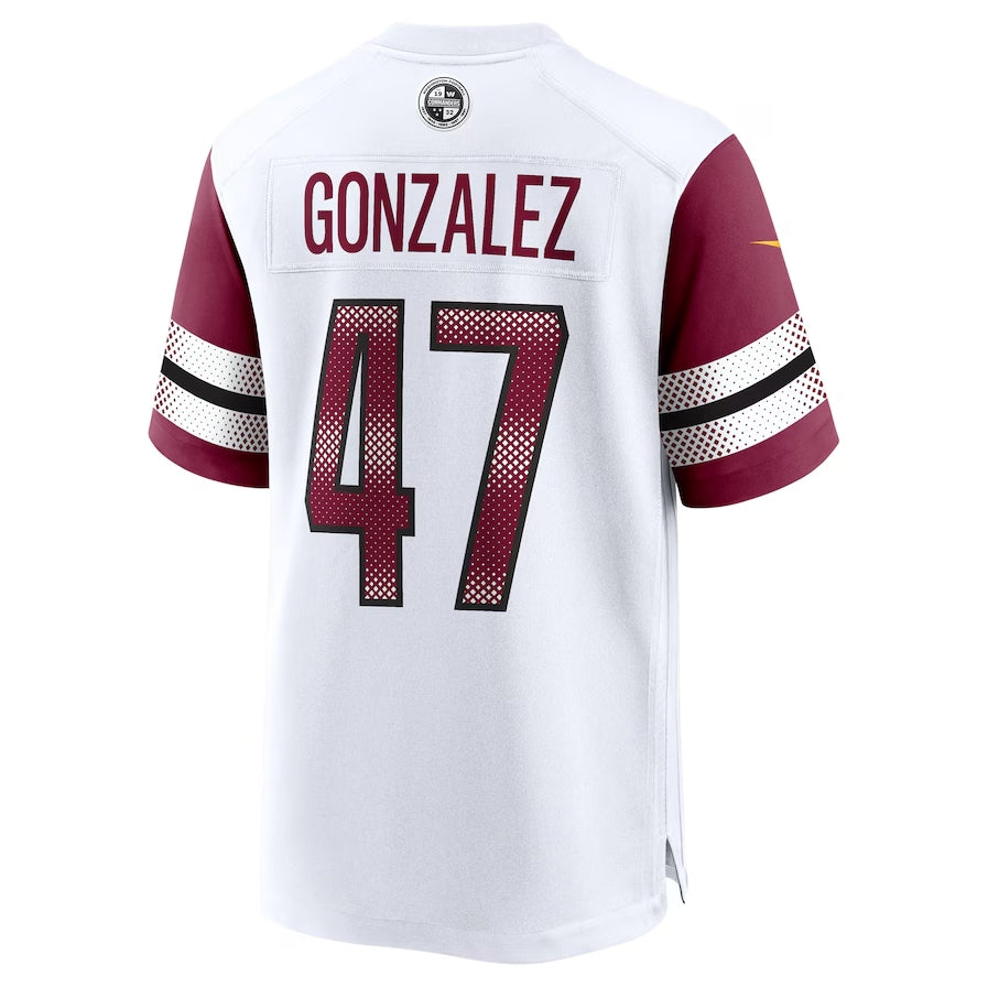 W.Commanders #47 Zane Gonzalez White MIKSHPS Game Jersey
