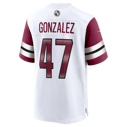 W.Commanders #47 Zane Gonzalez White MIKSHPS Game Jersey