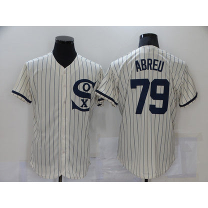 Chicago White Sox #79 Jose Abreu 2021 Cream MIKSHPS Field of Dreams Name Cool Base Stitched Jersey
