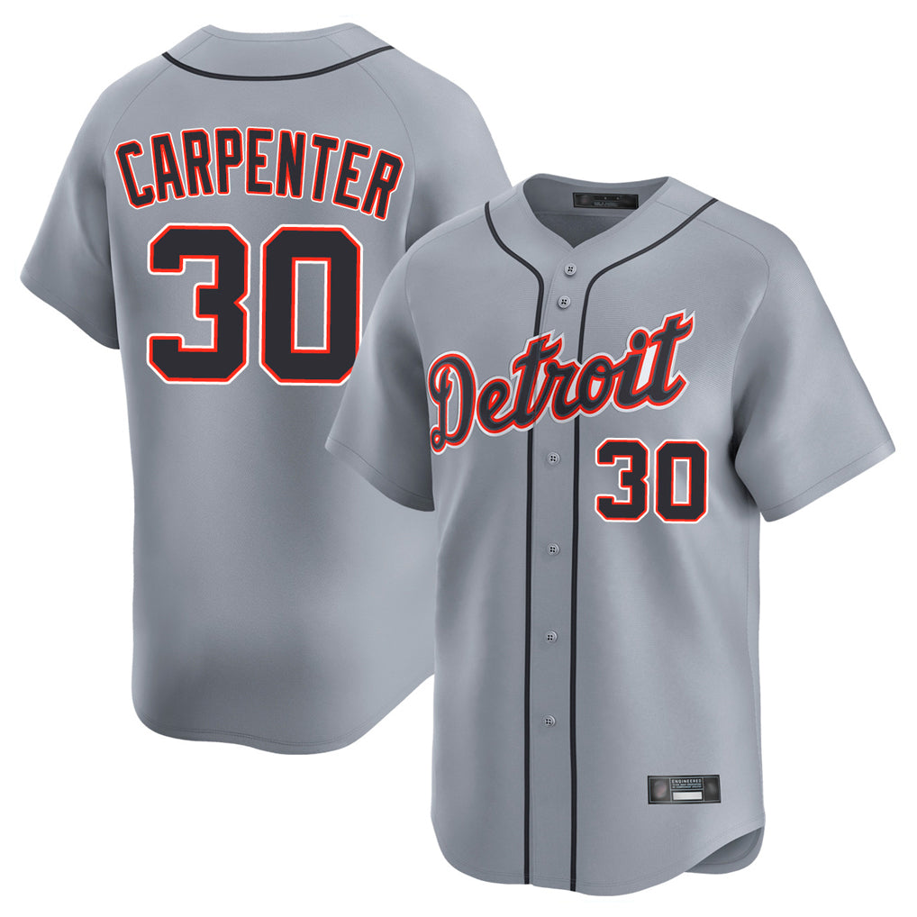 Detroit Tigers #30 Kerry Carpenter Player Gray MIKSHPS Home Limited Stitched Jerseys