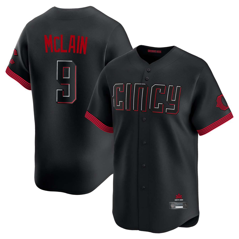 Cincinnati Reds #9 Matt McLain Player Black MIKSHPS City Connect Home Limited Stitched Jerseys