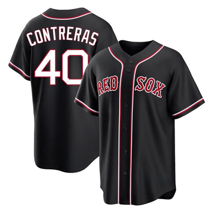 Boston Red Sox #40 Willson Contreras Player Black MIKSHPS Out Home Game Stitched Jerseys