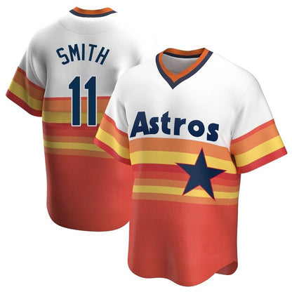 Houston Astros #11 Cam Smith Player Rainbow Cooperstown Collection MIKSHPS T-shirt Stitched Jerseys