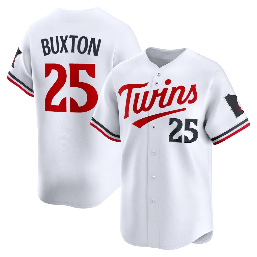 Minnesota Twins #25 Byron Buxton White MIKSHPS Home Limited Player Jersey