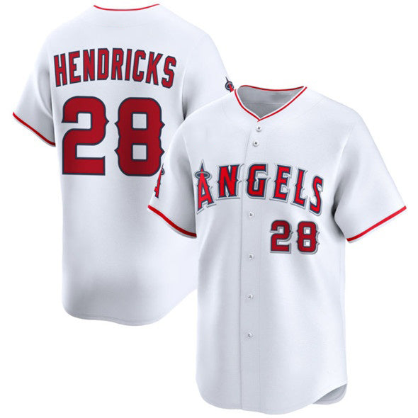 Los Angeles Angels #28 Kyle Hendricks White MIKSHPS 2024 Home Limited Stitched Jersey