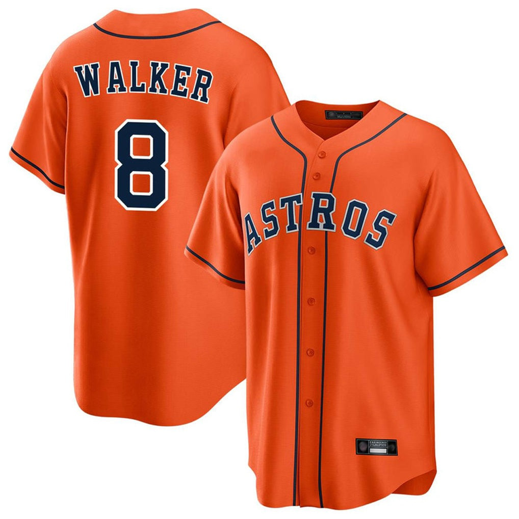 Houston Astros #8 Christian Walker Player Orange MIKSHPS Home Game Stitched Jerseys
