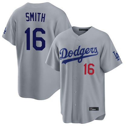 Los Angeles Dodgers #16 Will Smith Player Gray MIKSHPS Game Home Stitched Jerseys