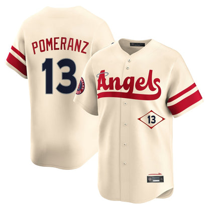Los Angeles Angels #13 Drew Pomeranz Player Cream MIKSHPS City Connect Limited Home Stitched Jerseys