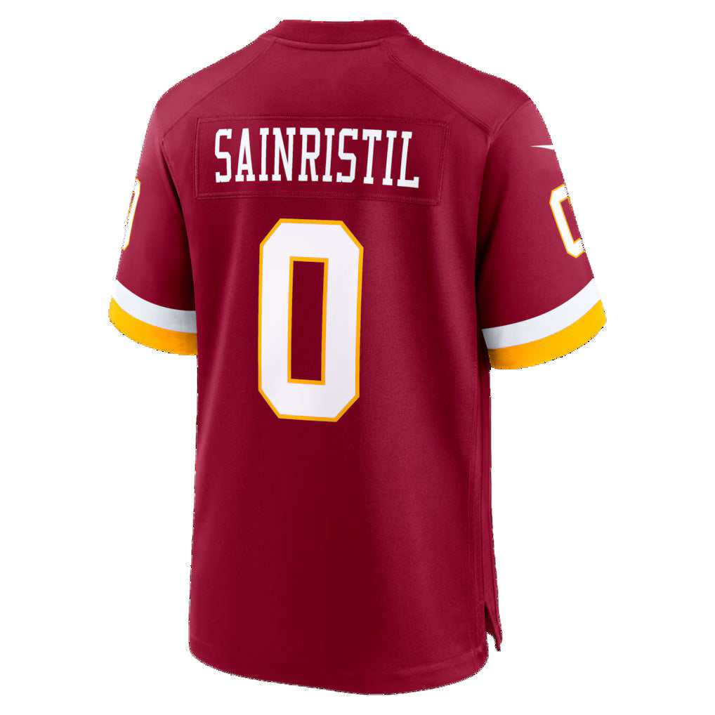 W.Commanders #0 Mike Sainristil Burgundy MIKSHPS Game Jersey