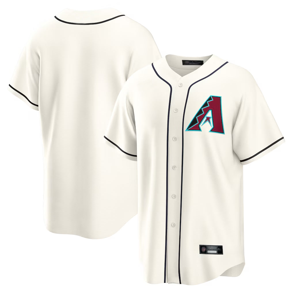Arizona Diamondbacks Cream MIKSHPS Home Game Blank Player Stitched Jerseys