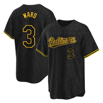 Baltimore Orioles #3 Taylor Ward Player Black MIKSHPS Snake Skin City Home Game Stitched Jerseys
