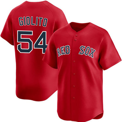 Boston Red Sox #54 Lucas Giolito Red MIKSHPS 2025 Alternate Limited Stitched Jersey