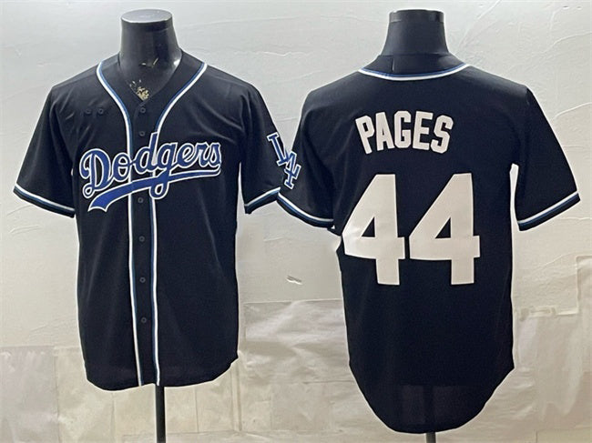 Los Angeles Dodgers #44 Andy Pages Black MIKSHPS Stitched Jersey