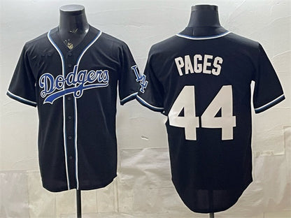 Los Angeles Dodgers #44 Andy Pages Black MIKSHPS Stitched Jersey