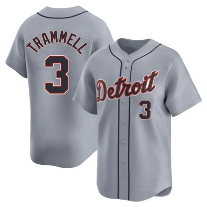 Detroit Tigers #3 Alan Trammell Player Gray MIKSHPS Home Limited Stitched Jerseys