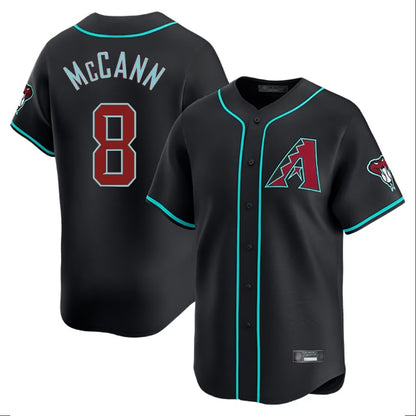 Arizona Diamondbacks #8 James McCann Player Black MIKSHPS Limited Home Game Stitched Jerseys