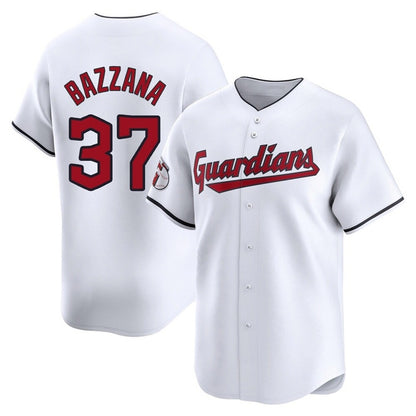 Cleveland Guardians #37 Travis Bazzana Player White MIKSHPS Limited Home Stitched Jerseys