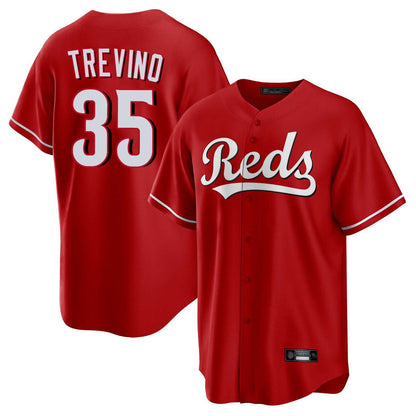 Cincinnati Reds #35 Jose Trevino Player Red MIKSHPS Home Game Stitched Jerseys