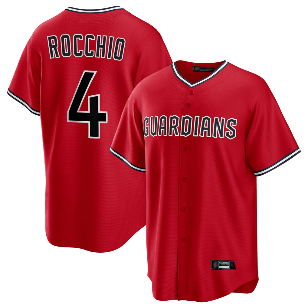 Cleveland Guardians #4 Brayan Rocchio Player Red MIKSHPS Home Game Stitched Jerseys