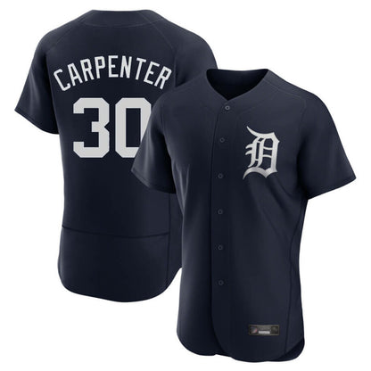 Detroit Tigers #30 Kerry Carpenter Player Navy MIKSHPS Limited Elite Home Stitched Jerseys