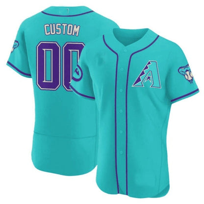 Custom Arizona Diamondbacks 2024 Teal Purple Jersey ¨C Teal 3 MIKSHPS