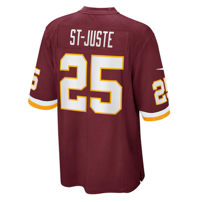 W.Football Team #25 Benjamin St-Juste Burgundy MIKSHPS Game Jersey