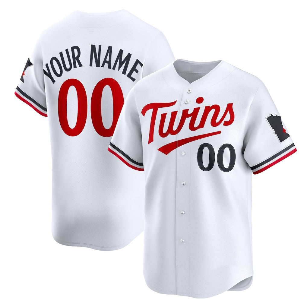 Custom Minnesota Twins White MIKSHPS Home Limited Jersey