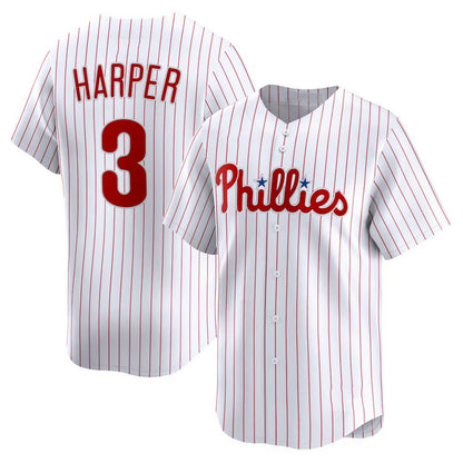Philadelphia Phillies #3 Bryce Harper White MIKSHPS Home Limited Player Jersey