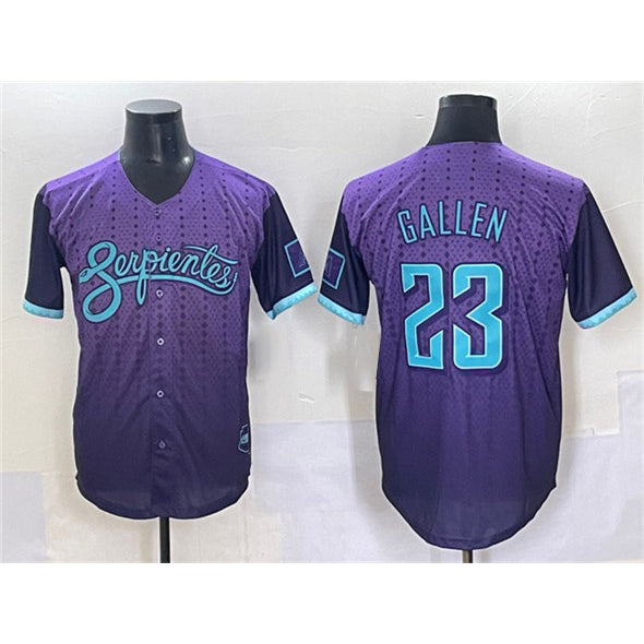 Arizona Diamondbacks #23 Zac Gallen Purple MIKSHPS 2025 City Connect Limited Stitched Jersey