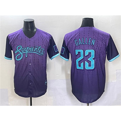 Arizona Diamondbacks #23 Zac Gallen Purple MIKSHPS 2025 City Connect Limited Stitched Jersey