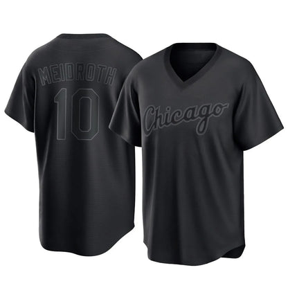 Chicago White Sox #10 Chase Meidroth Player Black MIKSHPS T-shirt Home Game Stitched Jerseys