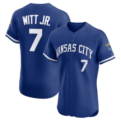 Kansas City Royals #7 Bobby Witt Jr. Royal MIKSHPS Alternate 2 Elite Player Jersey