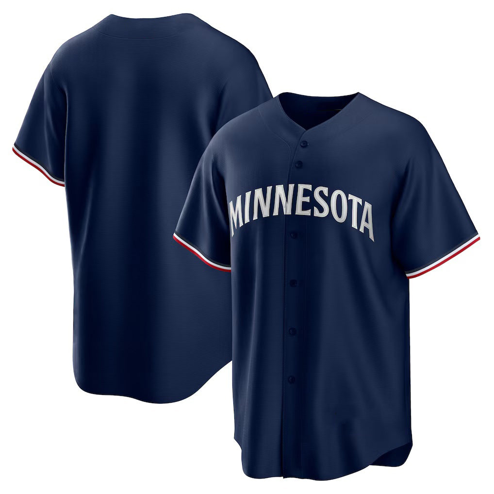 Minnesota Twins Navy MIKSHPS Alternate Replica Team Logo Jersey