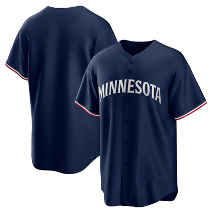 Minnesota Twins Navy MIKSHPS Alternate Replica Team Logo Jersey