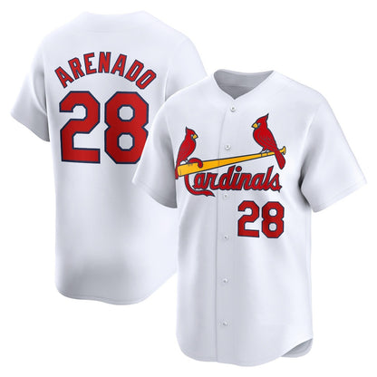 St. Louis Cardinals #28 Nolan Arenado White MIKSHPS Home Limited Player Jersey