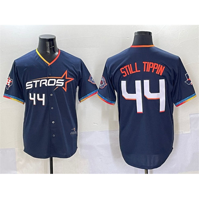 Houston Astros #44 Still Tippin Navy MIKSHPS 2025 City Connect With Texas Patch Limited Stitched Jersey