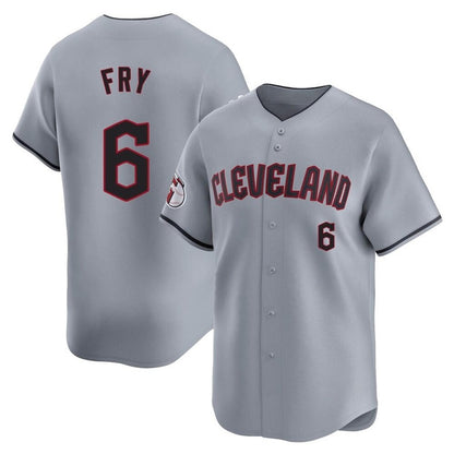 Cleveland Guardians #6 David Fry Player Gray MIKSHPS Road Limited Home Stitched Jerseys