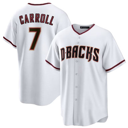 Arizona Diamondbacks #7 Corbin Carroll White MIKSHPS Cool Base Stitched Jersey 2