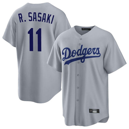 Los Angeles Dodgers #11 Roki Sasaki Player Gray MIKSHPS Game Stitched Jerseys