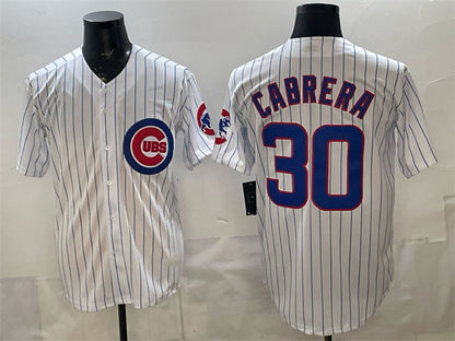Chicago Cubs #30 Edward Cabrera White MIKSHPS 2026 Cool Base Stitched Jersey