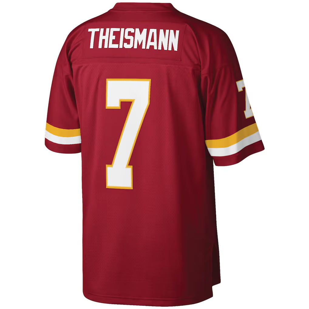 W.Football Team #7 Joe Theismann Mitchell & Ness Burgundy MIKSHPS Legacy Replica Jersey